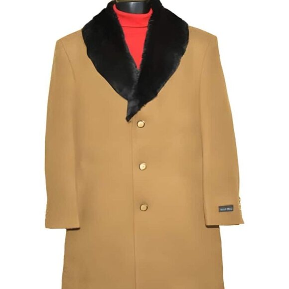 Mens Overcoat - Topcoat For Men - Winter Fabric - Coat Up To Size 68 Regular Fit - Picture 1 of 2